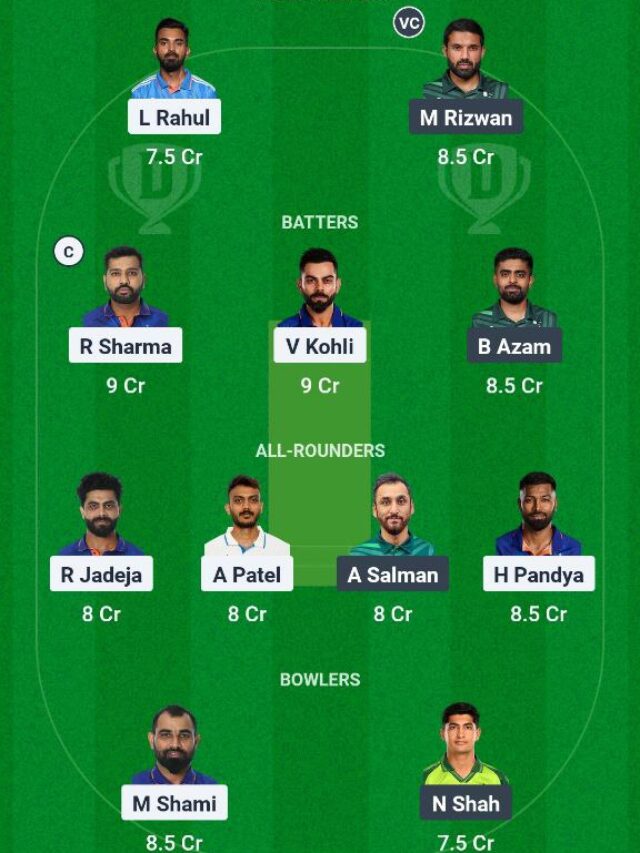 PAK vs IND Dream11,Ind Vs Pak Dream 11